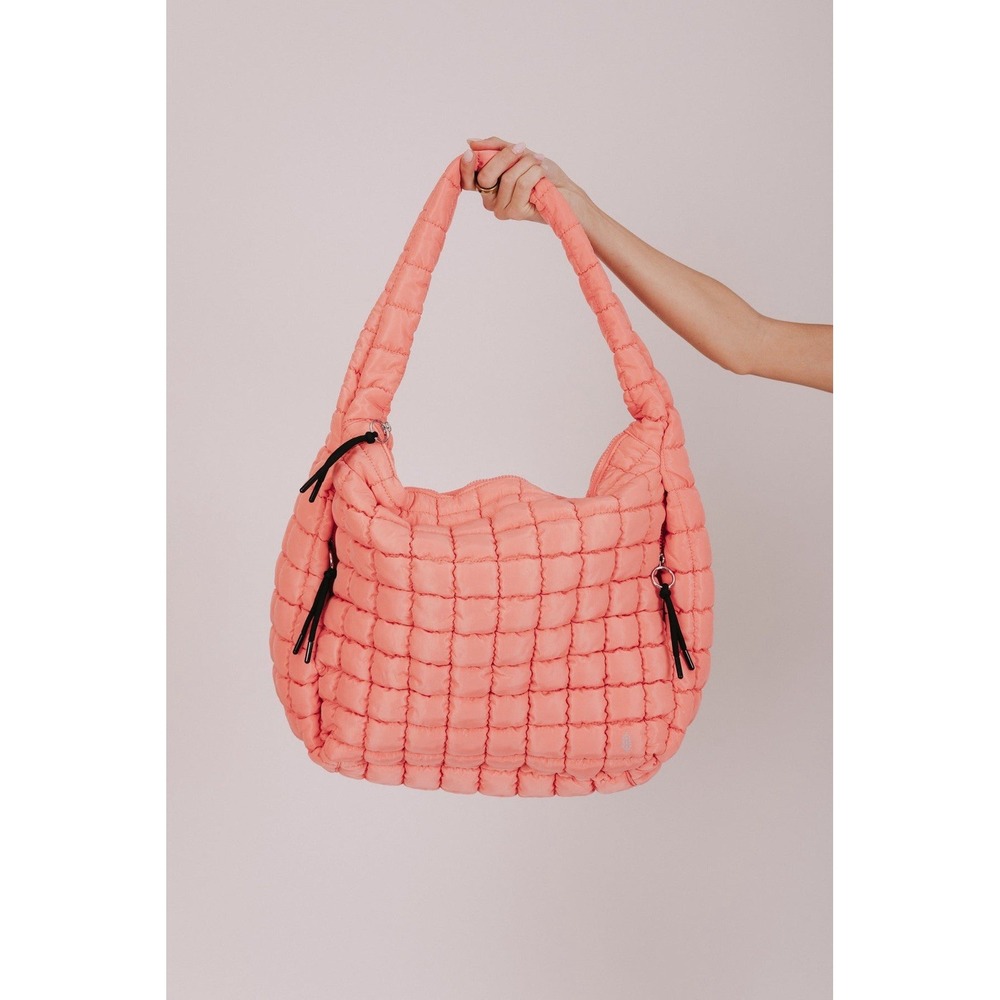 NWT FP Movement by Free People Quilted Puffer Carryall Bag Big Tote Fruit Punch